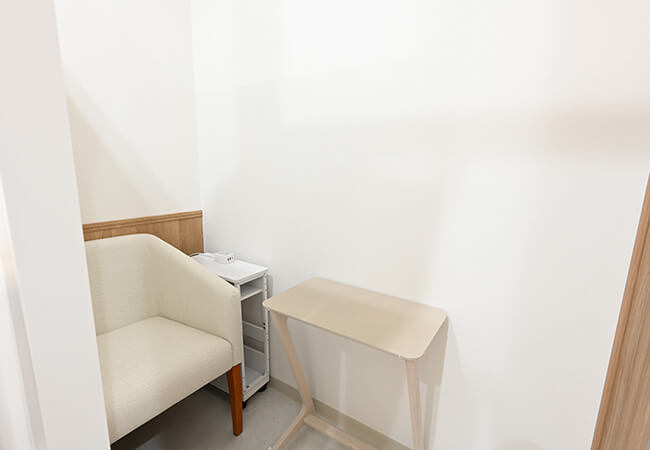 内視鏡検査前の待機室